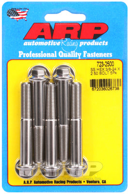 3/8-24 x 2.500 hex SS bolts