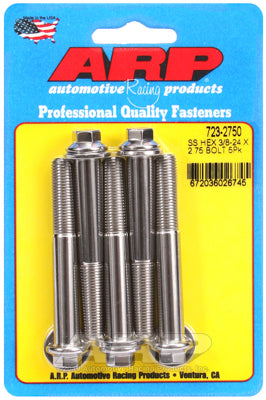 3/8-24 x 2.750 hex SS bolts