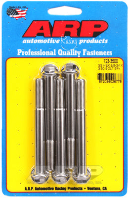 3/8-24 x 3.500 hex SS bolts