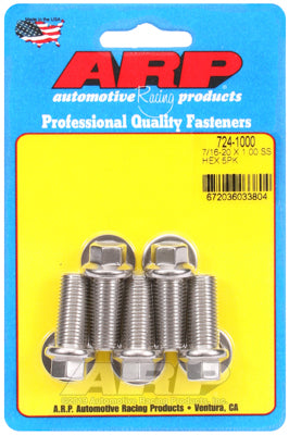 7/16-20 x 1.000 hex SS bolts