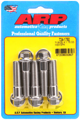 7/16-20 x 1.750 hex SS bolts