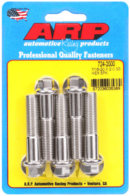 7/16-20 x 2.000 hex SS bolts