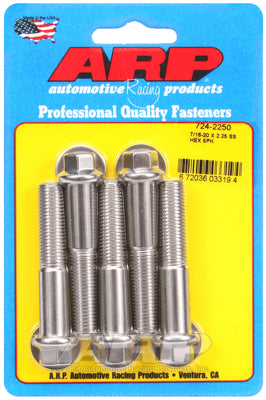 7/16-20 x 2.250 hex SS bolts