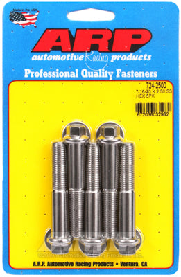 7/16-20 x 2.500 hex SS bolts