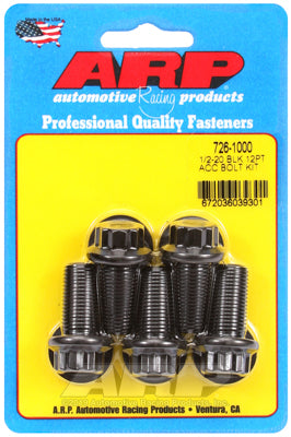 1/2-20 x 1.000 12pt black oxide bolts