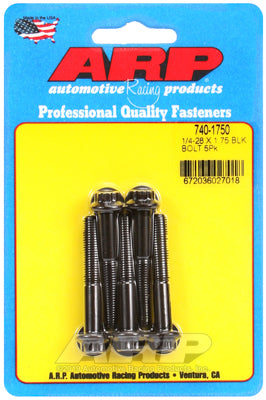 1/4-28 x 1.750 12pt black oxide bolts