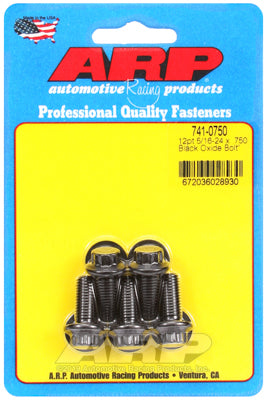 5/16-24 x .750 12pt black oxide bolts