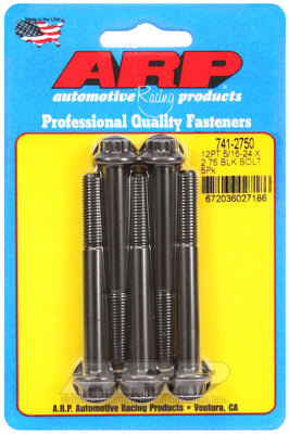 5/16-24 x 2.750 12pt black oxide bolts