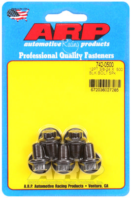 3/8-24 x .500 12pt black oxide bolts