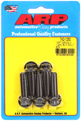 3/8-24 x 1.250 12pt black oxide bolts