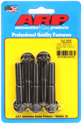 3/8-24 x 2.000 12pt black oxide bolts