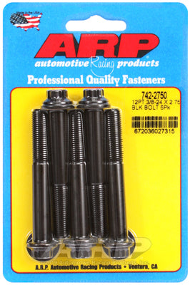 3/8-24 x 2.750 12pt black oxide bolts