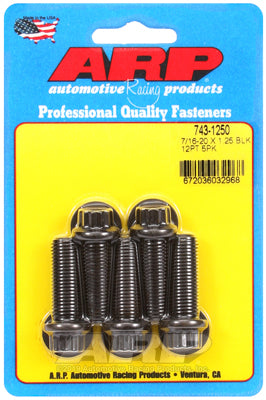 7/16-20 x 1.250 12pt black oxide bolts