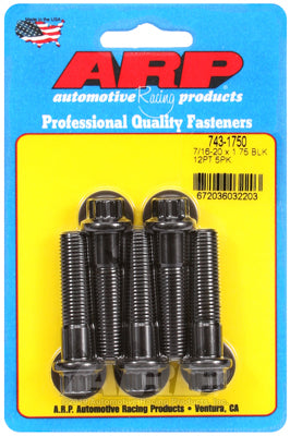 7/16-20 x 1.750 12pt black oxide bolts