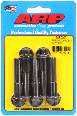 7/16-20 x 2.000 12pt black oxide bolts