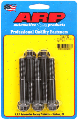 7/16-20 x 2.750 12pt black oxide bolts