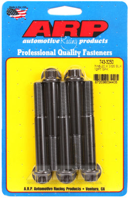 7/16-20 x 3.250 12pt black oxide bolts