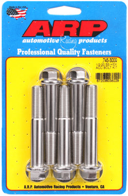 1/2-20 x 3.000 hex SS bolts