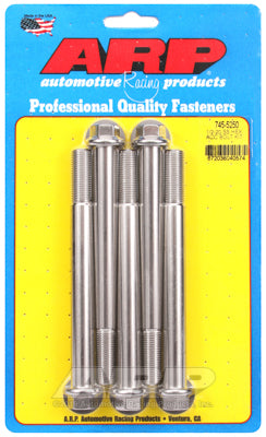 1/2-20 x 5.250 hex SS bolts