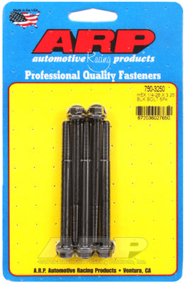 1/4-28 x 3.250 hex black oxide bolts