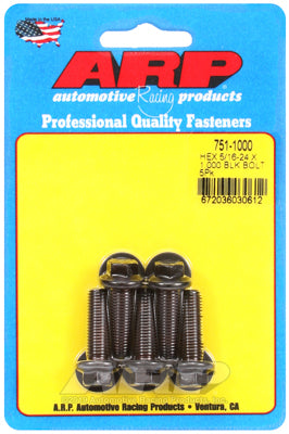 5/16-24 x 1.000 hex black oxide bolts