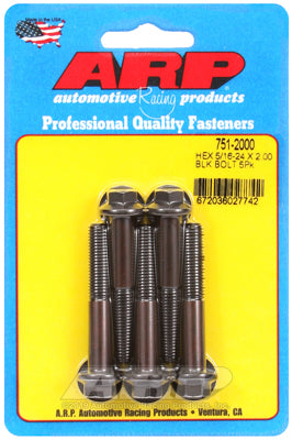 5/16-24 x 2.000 hex black oxide bolts