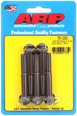 5/16-24 x 2.250 hex black oxide bolts