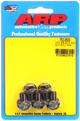 3/8-24 x .500 hex black oxide bolts