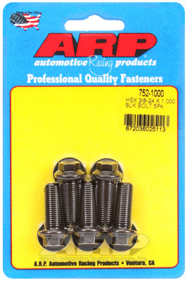 3/8-24 x 1.000 hex black oxide bolts