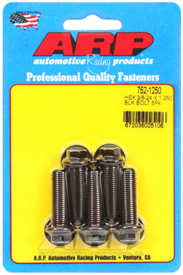 3/8-24 x 1.250 hex black oxide bolts