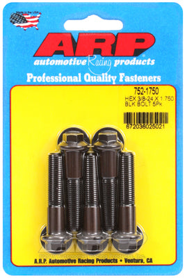 3/8-24 x 1.750 hex black oxide bolts