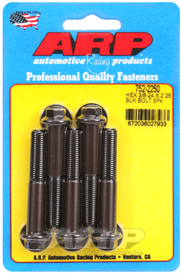 3/8-24 x 2.250 hex black oxide bolts