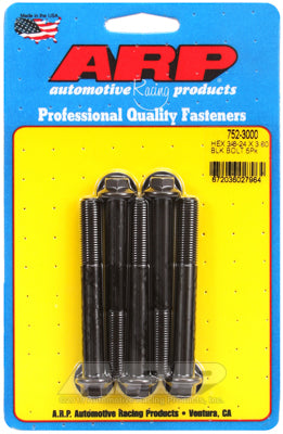 3/8-24 x 3.000 hex black oxide bolts