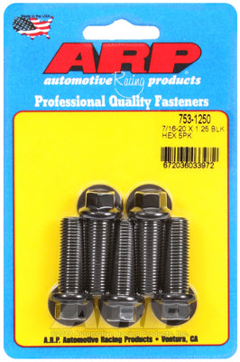 7/16-20 x 1.250 hex black oxide bolts