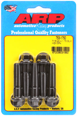 7/16-20 x 1.750 hex black oxide bolts