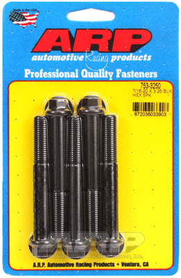 7/16-20 x 3.250 hex black oxide bolts