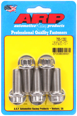 1/2-20 x 1.250 12pt SS bolts