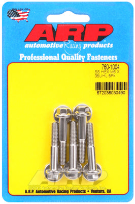 M6 x 1.00 x 35 hex SS bolts