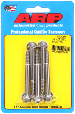 M6 x 1.00 x 60  hex SS bolts