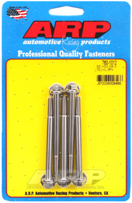 M6 x 1.00 x 75 hex SS bolts