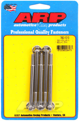 M6 x 1.00 x 80 hex SS bolts