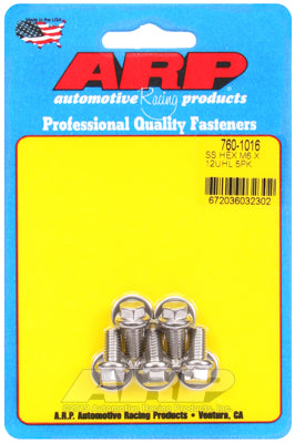 M6 x 1.00 x 12 hex SS bolts