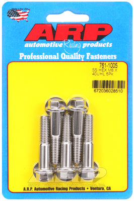 M8 x 1.25 x 40 hex SS bolts