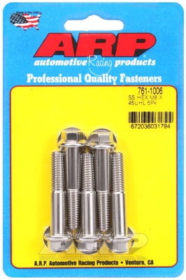 M8 x 1.25 x 45 hex SS bolts