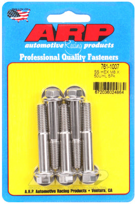 M8 x 1.25 x 50 hex SS bolts