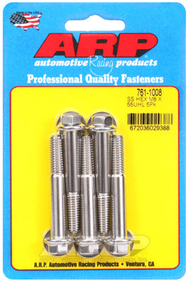 M8 x 1.25 x 55 hex SS bolts