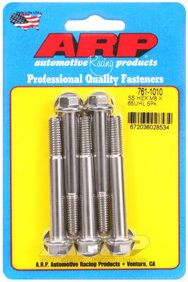 M8 x 1.25 x 65 hex SS bolts