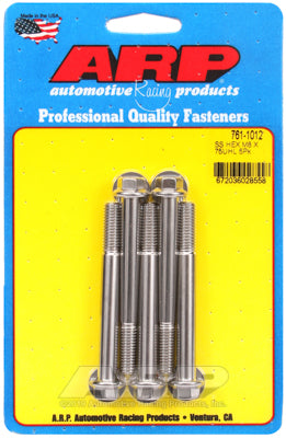 M8 x 1.25 x 75 hex SS bolts