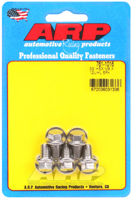 M8 x 1.25 x 12 hex SS bolts