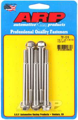 M8 x 1.25 x 85 hex SS bolts